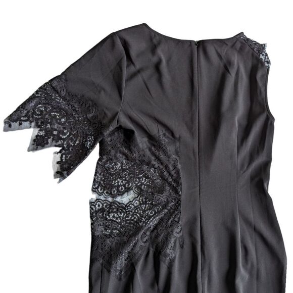 Anthropologie Asymmetrical Lace Maxi Slip Dress XS NWT | Modern Romantic Goth - Picture 10 of 15